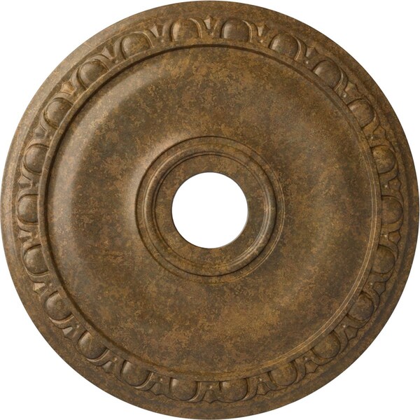 Ekena Millwork Jackson Ceiling Medallion (Fits Canopies up to 5 1/8"), 20"OD x 3 5/8"ID x 1"P, Rubbed Bronze CM20JARZS - main